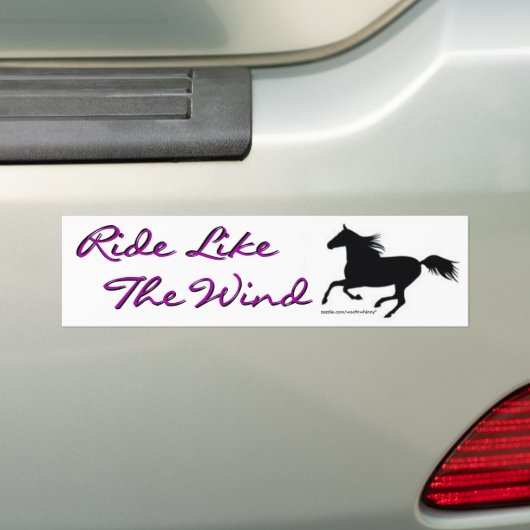 Ride als de wind bumpersticker (Op auto)