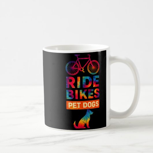 Ride Bikes Pet Dogs Bicycle Cycling Biking Dog Lov Koffiemok (Rechts)