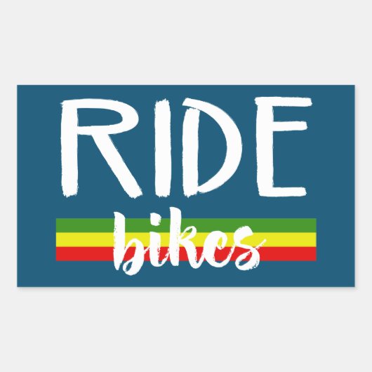 Ride Bikes Rechthoekige Sticker (Voorkant)