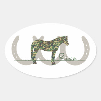 Ride Camo Ovale Sticker