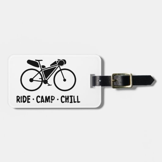 Ride Camp Chill Bikepacking Bagagelabel (Voorkant horizontaal)
