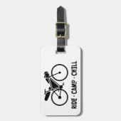 Ride Camp Chill Bikepacking Bagagelabel (Voorkant verticaal)