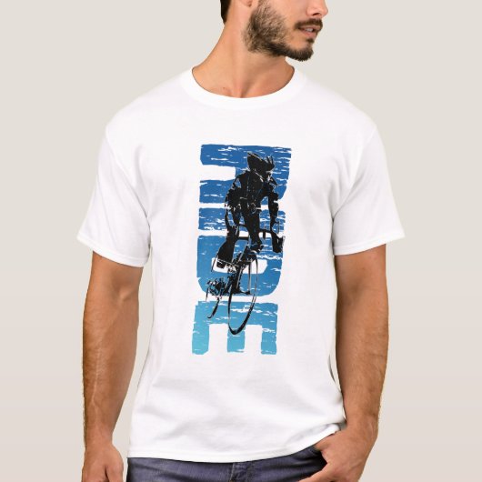 Ride -  cycli verticaal t-shirt (Voorkant)