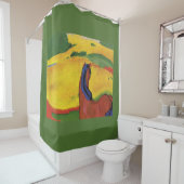 Ride de Franz Marc VERT Rideau de douche (En situation)