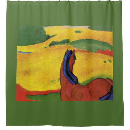 Ride de Franz Marc VERT Rideau de douche (Devant)