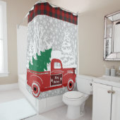 Ride de Noël pickup et arbre Rideau de douche (En situation)