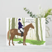 Ride Equestrian Invitation Kaart (Staand voorkant)