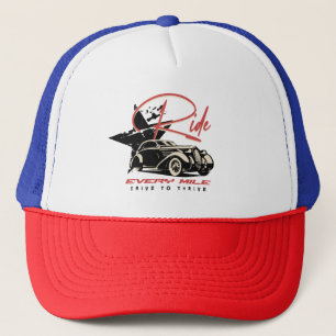 Ride Every Mile - Vintage Car Drive Quote Trucker Pet