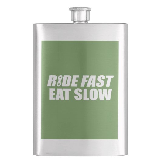 Ride Fast Eat Slow Heupfles (Voorkant)