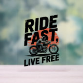 Ride Fast Live Bicyclist T-shirt (Neutre)