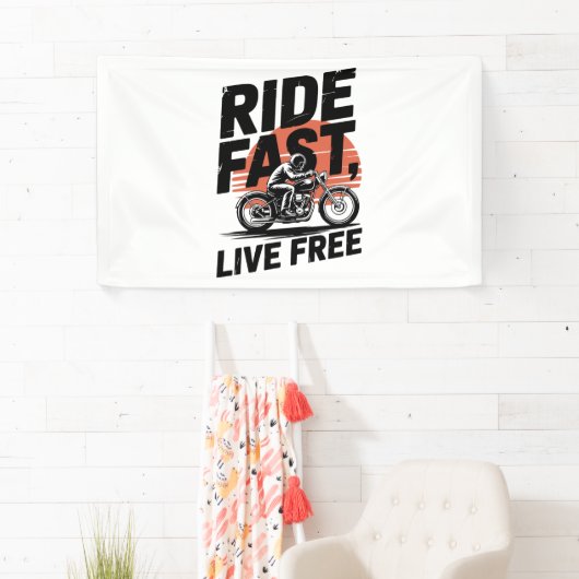 Ride Fast Live Gratis Fietser T-shirt Spandoek (Insitu)