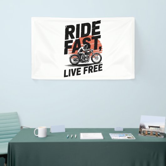 Ride Fast Live Gratis Fietser T-shirt Spandoek (Beurs)
