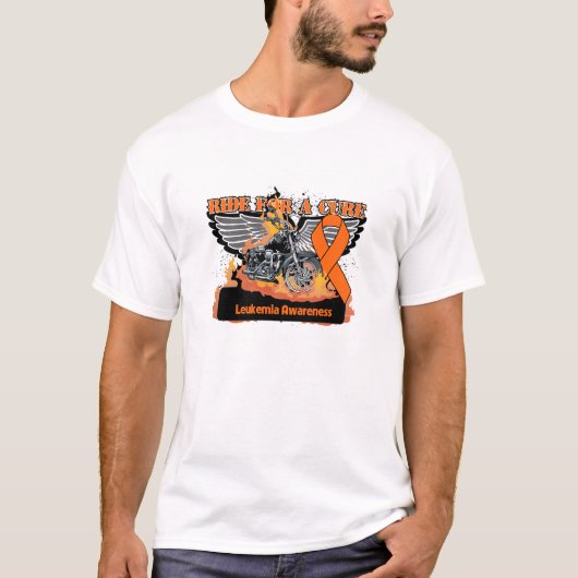 Ride for a Cure - leukemie T-shirt (Voorkant)