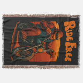 Ride Free Bigfoot on Motorcycle with Sunset Deken