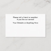 Ride Hailing Uber Driver Visitekaartjes Unique (Achterkant)