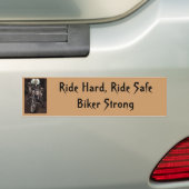 Ride Hard, Ride Safe Biker Sterk Bumpersticker (Op auto)
