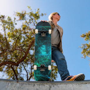 Ride in Style : Green Abstrait Skateboard