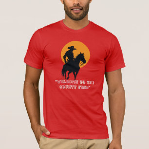Ride Into de Zonsondergang – Cowboy Silhouette T-s T-shirt