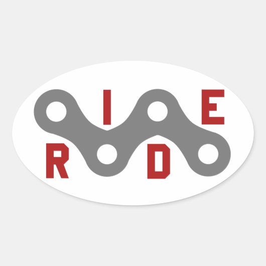 Ride (Keten) Ovale Sticker (Voorkant)