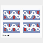 Ride (Keten) Rechthoekige Sticker (Vel)