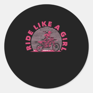 Ride like a Girl Dirt Bike Rider Motocross Enduro Ronde Sticker