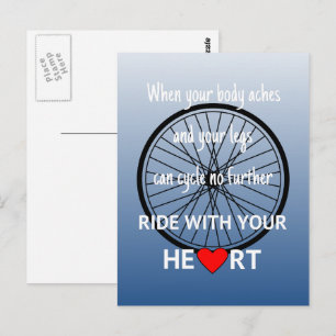 Ride met uw hart inspirerend briefkaart
