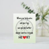 Ride met uw hart inspirerend briefkaart (Staand voorkant)