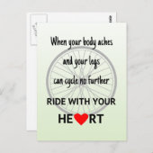 Ride met uw hart inspirerend briefkaart (Voorkant / Achterkant)