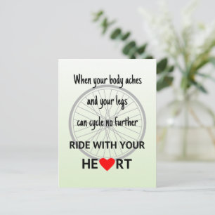 Ride met uw hart inspirerend briefkaart