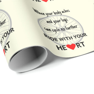Ride met uw hart inspirerend cadeaupapier