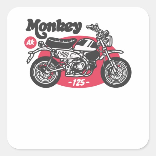 Ride Monkey Vierkante Sticker (Voorkant)