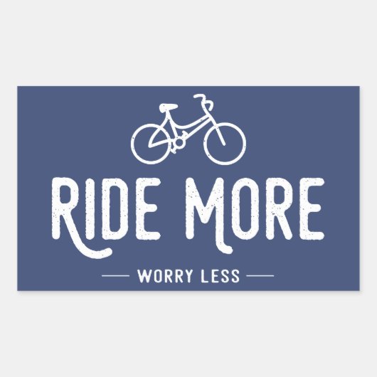 Ride more Angst Minder Rechthoekige Sticker (Voorkant)