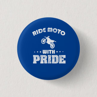 Ride moto met trots ronde button 3,2 cm