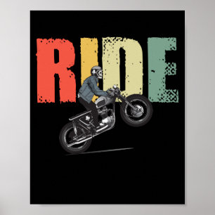 RIDE Motocross Moto Dirt Bike Sport Poster