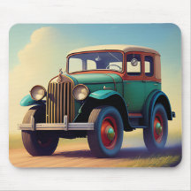  Ride Mousepad - Retro Car Design