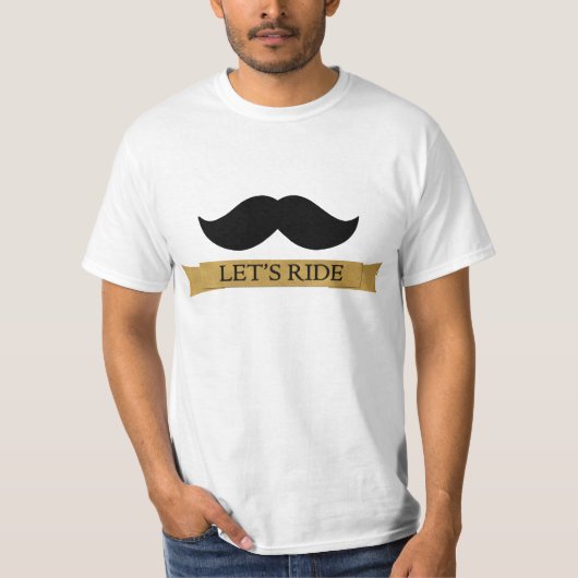 Ride Mustache T-shirt (Voorkant)