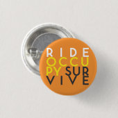 RIDE OCCUPY-OVERLEVING, knop Ronde Button 3,2 Cm (Voorkant /achterkant)
