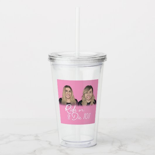 Ride of Die 101 Tumbler Acryl Drinkbeker (Voorkant)