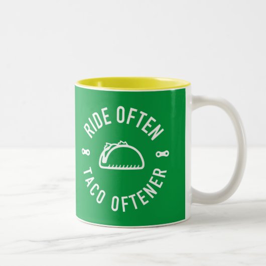 Ride Often Taco Oftener Tweekleurige Koffiemok (Rechts)