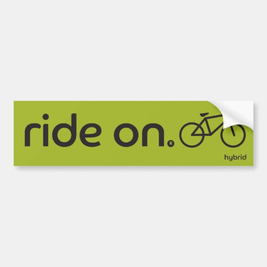 Ride On™ Hybride Bumpersticker (Voorkant)