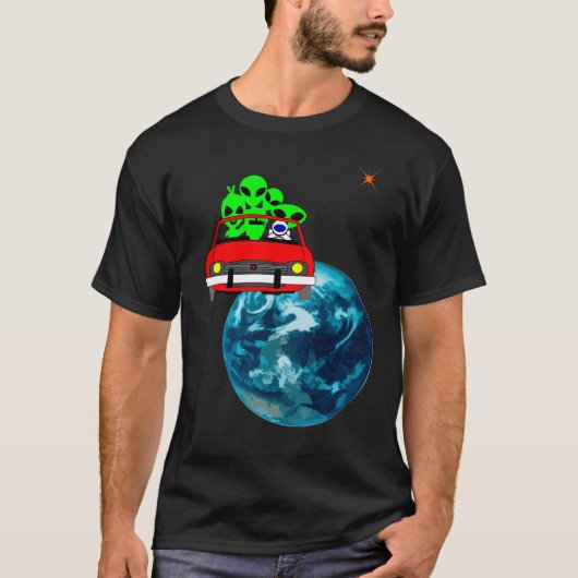 Ride op Mars selfie grappig uniek T-shirt (Voorkant)