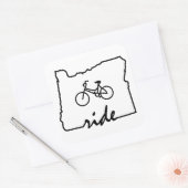 Ride Oregon (fietsen) Vierkante Sticker (Envelop)