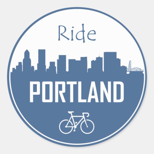 Ride Portland Ronde Sticker (Voorkant)