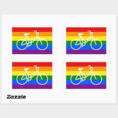 Ride Pride Cycling Rechthoekige Sticker (Vel)