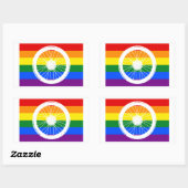 Ride Pride Cycling Wheel Rechthoekige Sticker (Vel)