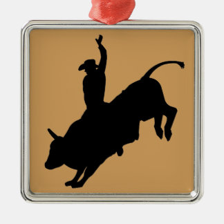 Ride Rank Bull Riding Rodeo Cowboy Up Metalen Ornament