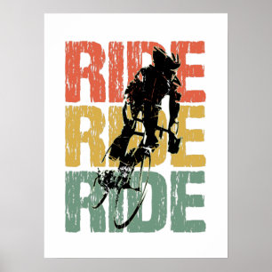 Ride Ride fietsenrol Poster