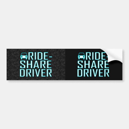 Ride Share Rijden Uber Driver Rideshare Decal 2up Bumpersticker (Voorkant)