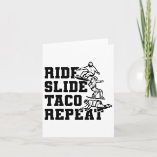 Ride Slide Taco Herhaal Snowboarder Snowboarden Kaart