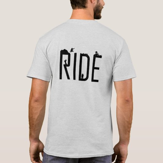 RIDE Snowboard en Surf T-Shirt (Achterkant)